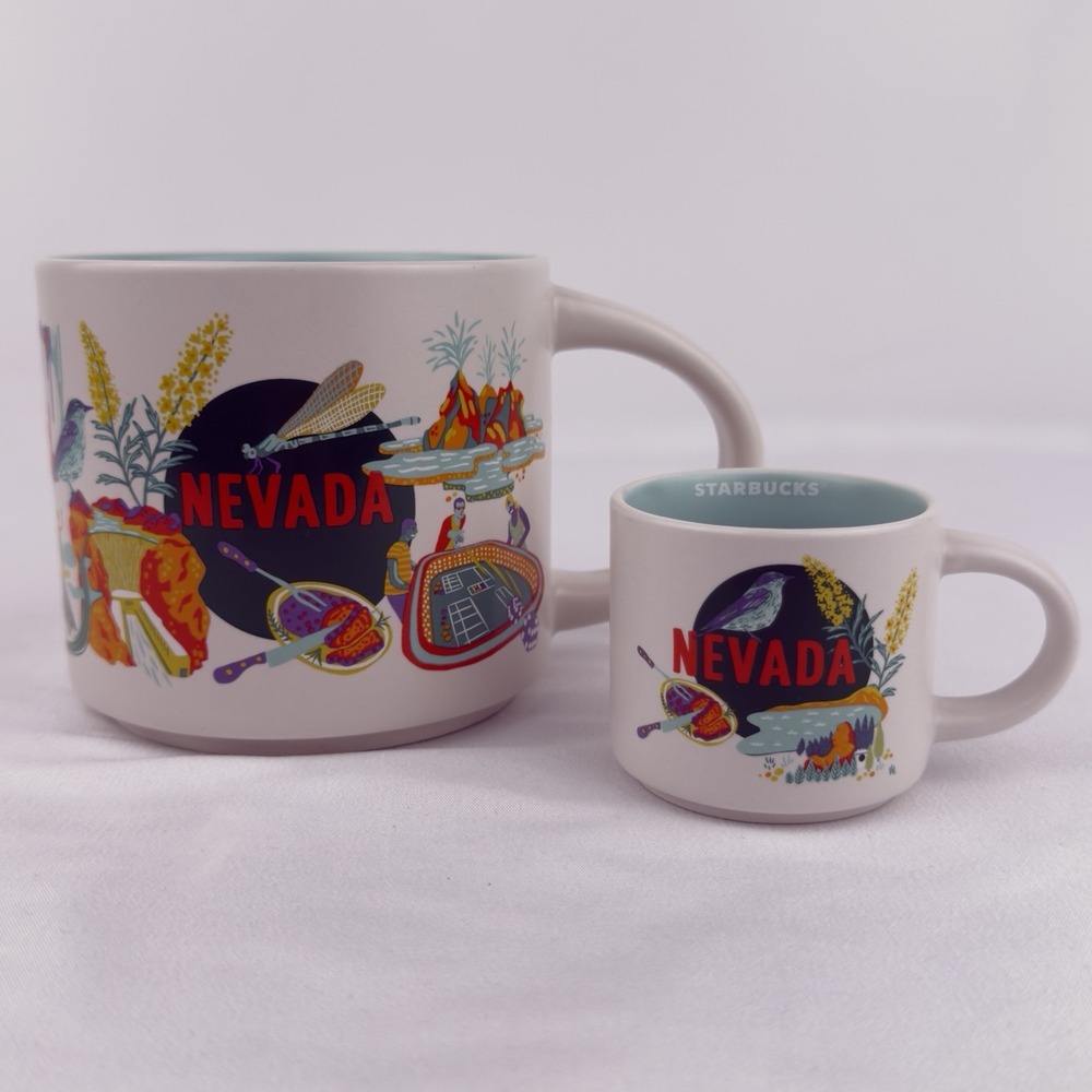 Starbucks Nevada Discovery Series Mug 14oz & 2oz Espresso Mini Cup Set 2024